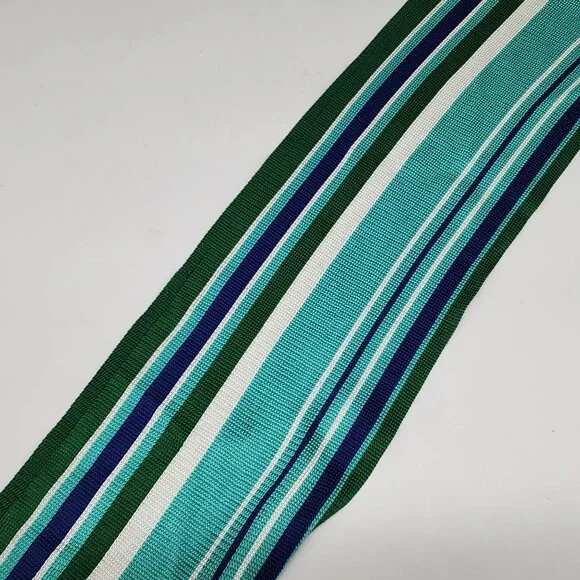 Ann Taylor Red & White Striped Woven Scarf With Fringe - Picture 6 of 6